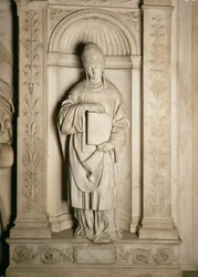 Szent Gergely (kb.540-604) a Piccolomini-oltárról, 1501-4 (márvány)